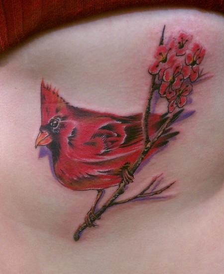 Tattoos - Cardinal Cherry Blossom - 65374